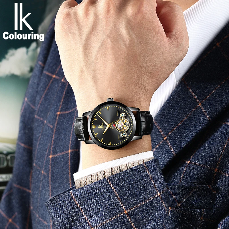 IK skeleton tourbillon механические часы мужские модные водонепроницаемые полноразмерные