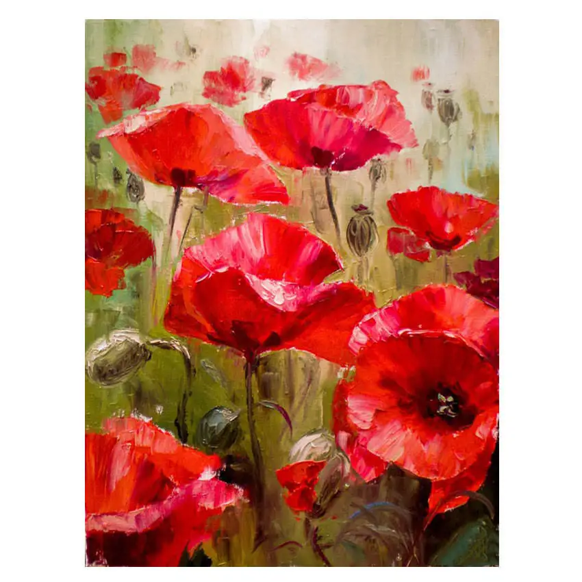 flower painting 11 RIHE Подсолнух абстрактная Цветочная живопись Diy Цифровая Роза живопись по номерам Современная Лилия настенная художественная картина для домашнего декора 40x50 см - Цвет: flower painting 11