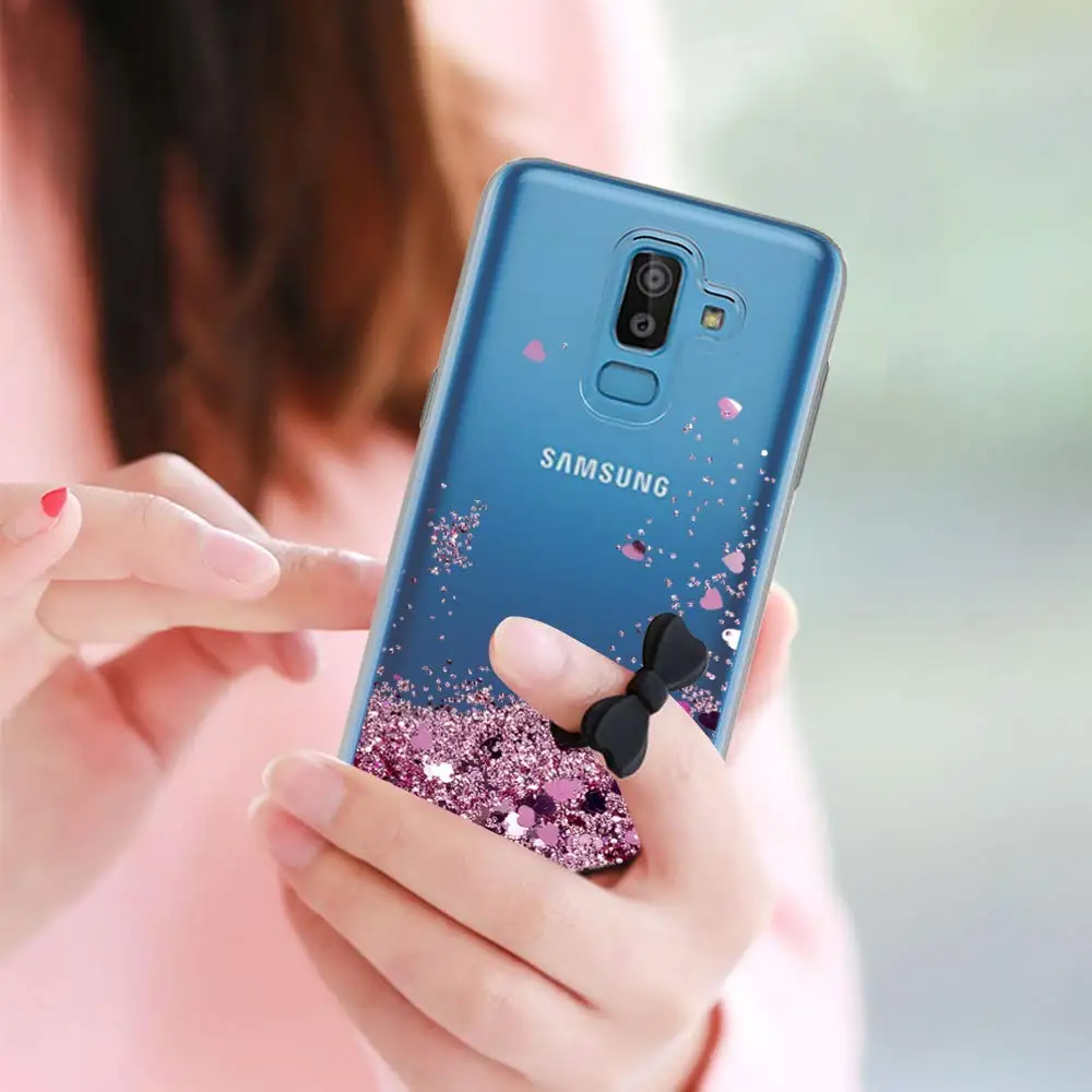 Блестящий чехол для Samsung Galaxy J8 2018 J810 J810F телефона мягкий из ТПУ с динамической
