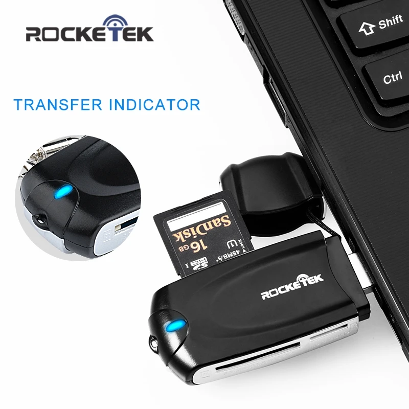 ROCKETEK в то же время читает 2 карты USB 3 0 мульти 4 1 карта памяти ридер адаптер для SD/TF
