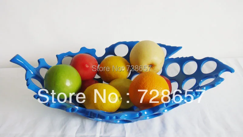 Модная тарелка для фруктов в форме полого листа декоративный поднос из смолы