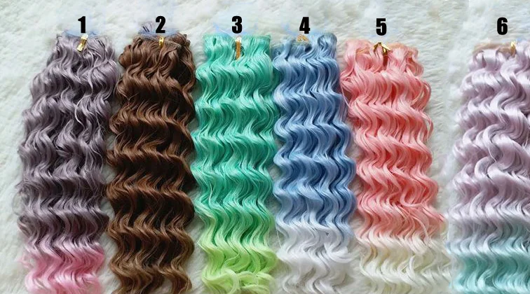 25cm doll tresses Кукольные парики 25*100 см натуральные сверхтонкие трессы для 1/4 1/3 BJD SD русские волнистые волосы ручной работы аксессуары для кукол - Цвет: 25cm doll tresses