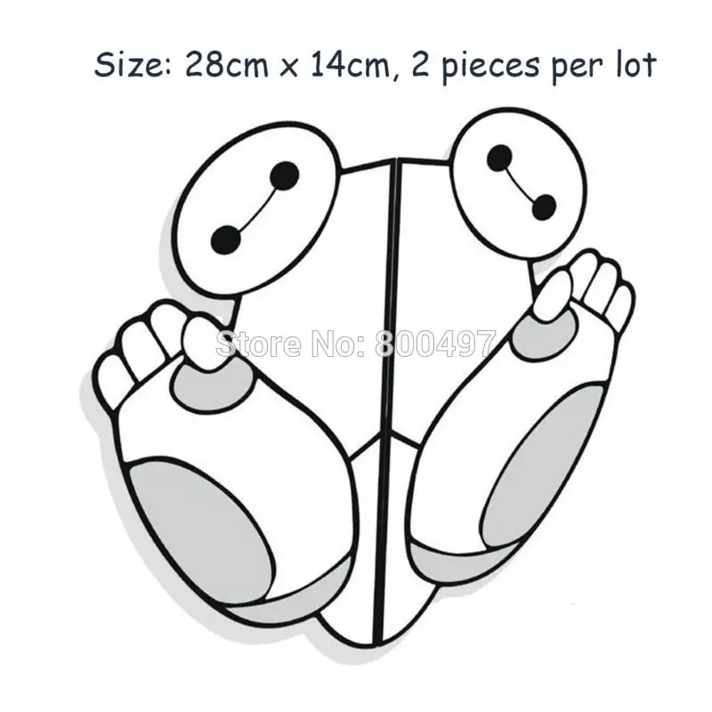 

20 x Funny Big Hero 6 Baymax Car Sticker Car Decal Rear View Mirror Car Body for Tesla Toyota Ford Chevrolet Volkswagen Lada
