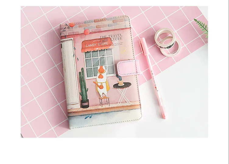 A5 Ван Гог милый кожаный карманный Bullet Journal планировщик персональный органайзер Еженедельный дневник путешественник блокнот с цветными страницами канцелярские принадлежности