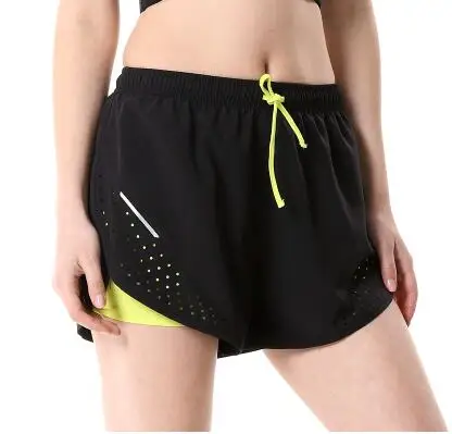 Female yellow DICHSKI 2 в 1 Мужские шорты для марафона шорты для бега спортивные шорты для спортзала спортивные велосипедные шорты женская одежда больших размеров - Цвет: Female yellow