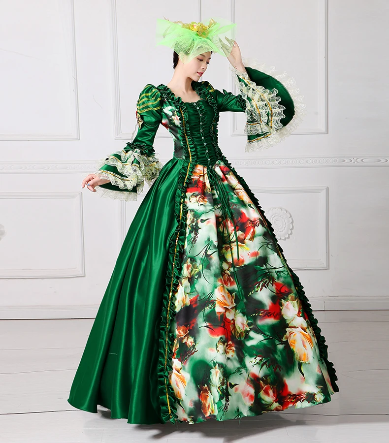 Marie Antoinette Dress Medieval Civil War Southern Belle Ball Gowns Women Reenactment Clothing |