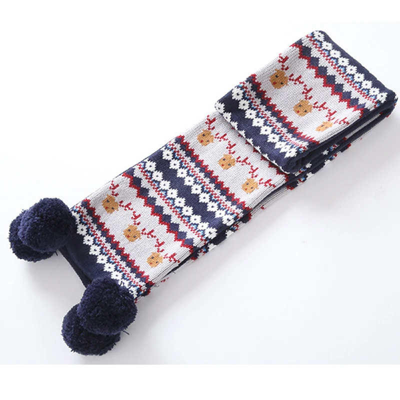 

Children Hat Winter Christmas Elk Pattern Hat for Boy Girls Winter Warm Hat Kids Ear Flap Cap Kids Crochet Thickened Caps/Scarf