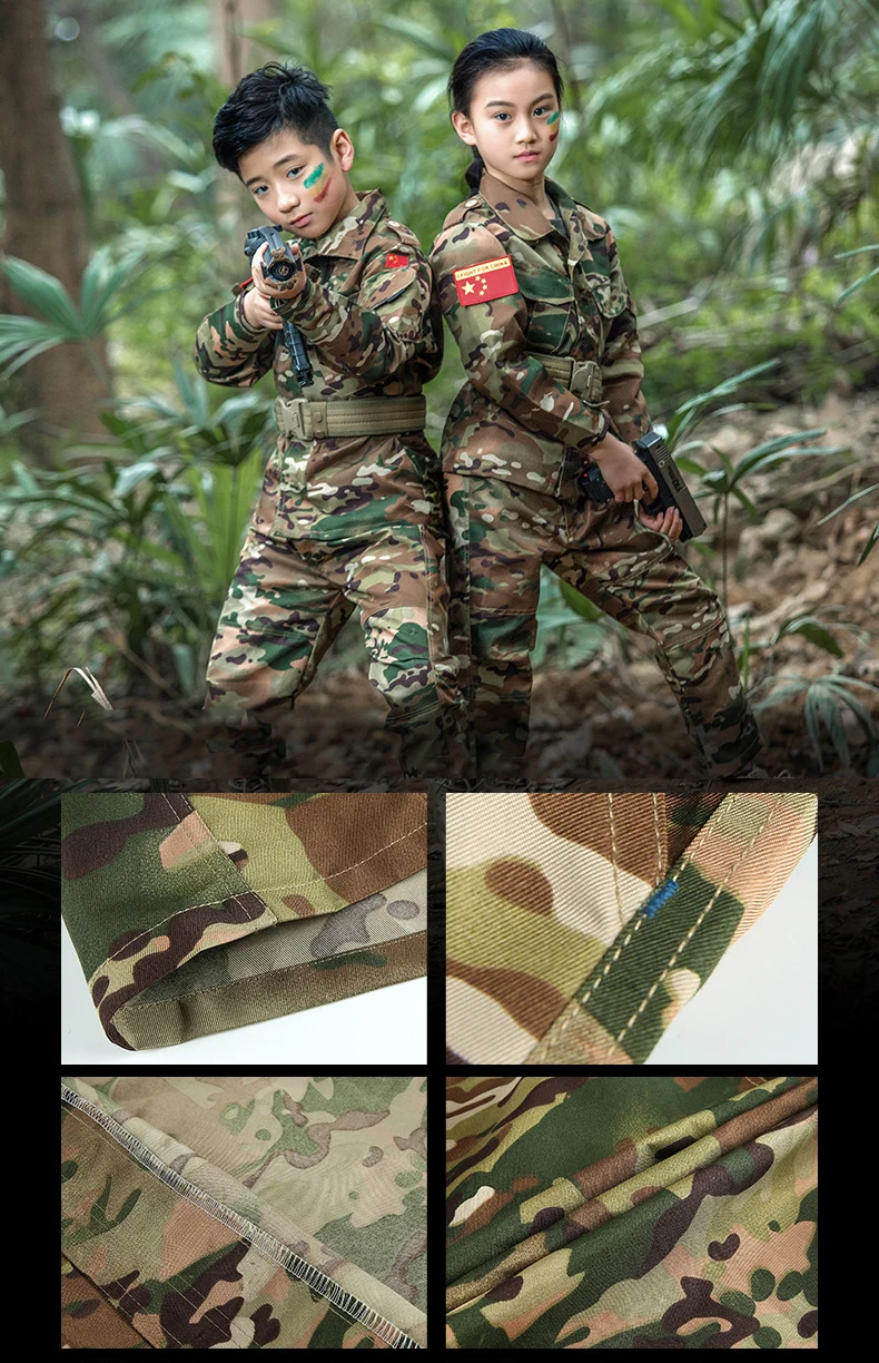 Военная форма Mege для детей, для улицы, для детей, подростков, тактический Камуфляжный боевой костюм, армейский солдат, страйкбол, CS игра, Мультикам