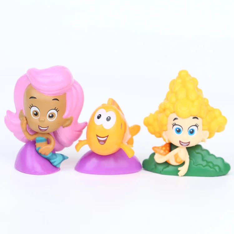 12 шт./компл. Bubble Guppies милый пузырь щенок Goby Deema Жиль оона подводный пейзаж ПВХ