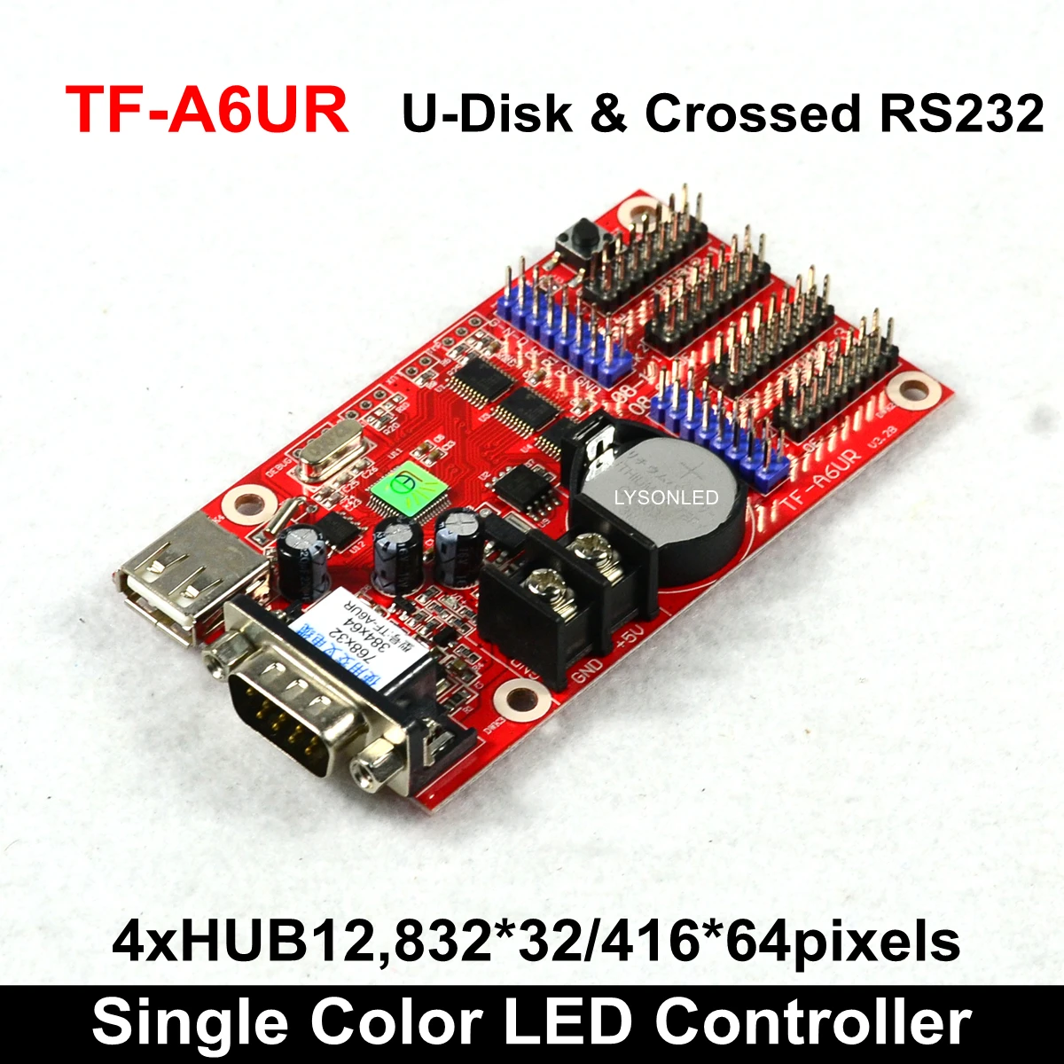 Небольшая карта USB-накопителя TF-S6U/TF-A6U/TF-S6UR/TF-A6UR P4.75 P7.62 P10 Одноцветный двойной