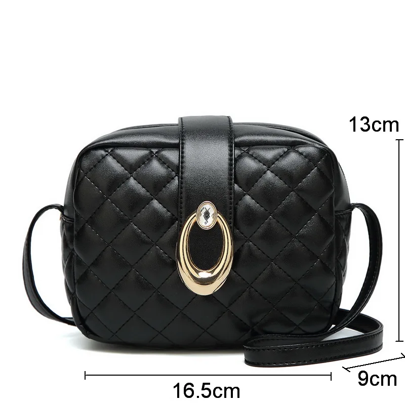 

FUNMARDI Fashion Diamond Lattice Crossbody Bags For Women Shoulder Bags PU Leather Women Bags Small Flap Female Bags WLAM0221