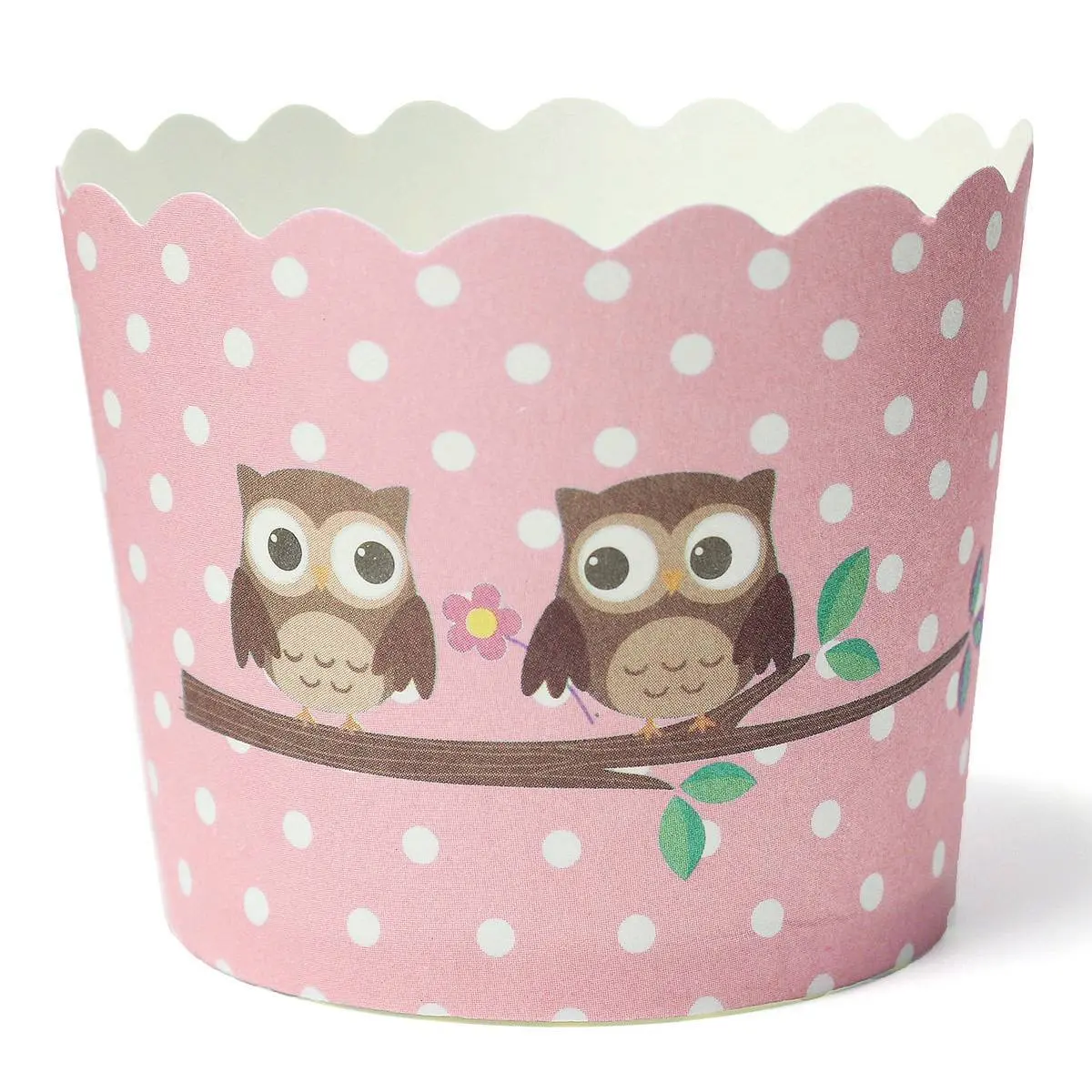 Бумажные футляры для кексов жесткая бумажная чашка 6*4 5*5 см 50 шт. Рисунок совы | Дом