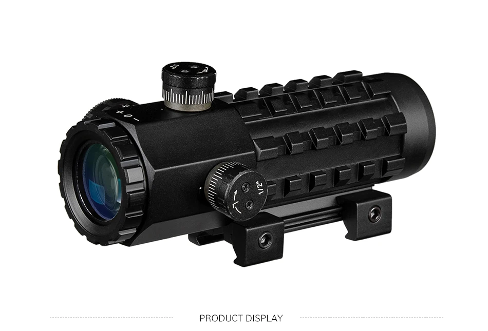 Тактическая охотничья оптика 3X28 зеленый Red Dot Крест прицел Универсальный 11/20 мм рельс прицелы