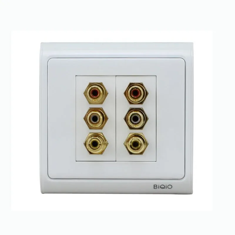 N86 902 + 611H двойной порт AV аудио и видео настенный разъем RCA сварочная
