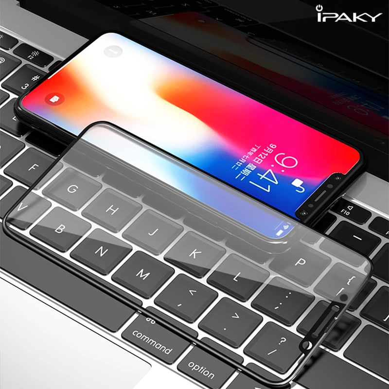 Защита экрана для iPhone XS IPAKY MAX полное покрытие 9H 5D Закаленное стекло пленка XR