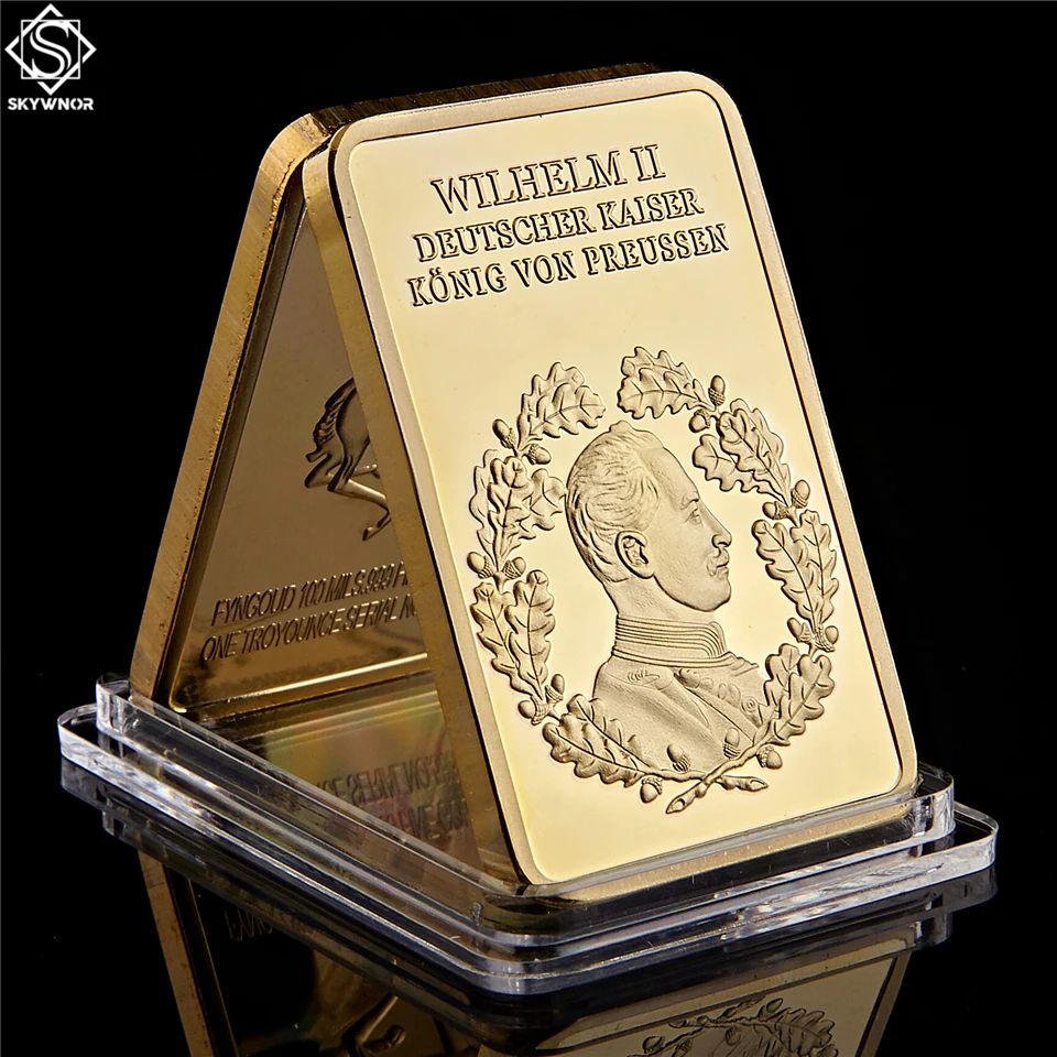 

1888-1918 Kaiser Wilhelm II von Deutschland Prussia King Gold Bar Collection