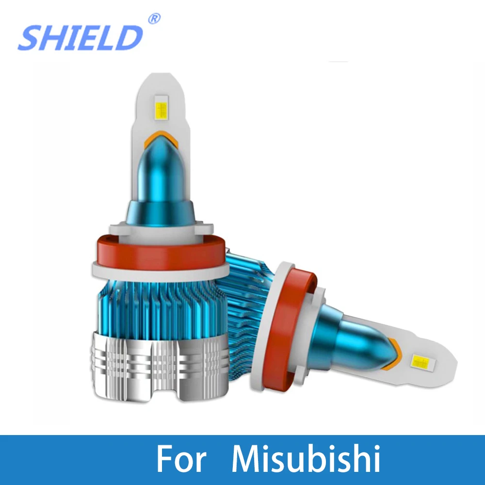 2 шт. Автомобильные светодиодные фары H4 H1 H7 6000k 12 В для Mitsubishi