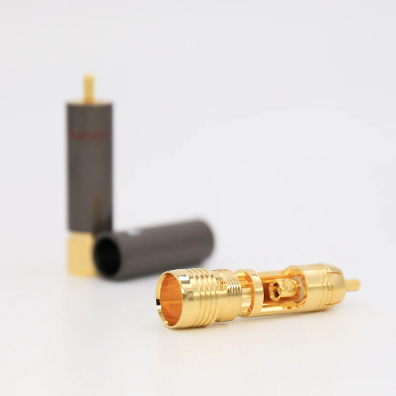 4 pcs VR005G gold plated Audio RCA Connectors Nakamichi connector plug | Электроника