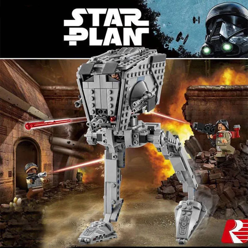 LOZ 471Pcs Star Series War The Rogue One AT-ST Set Walker Educational Building Blocks Bricks Compatible with legoINGly Starwars | Игрушки и