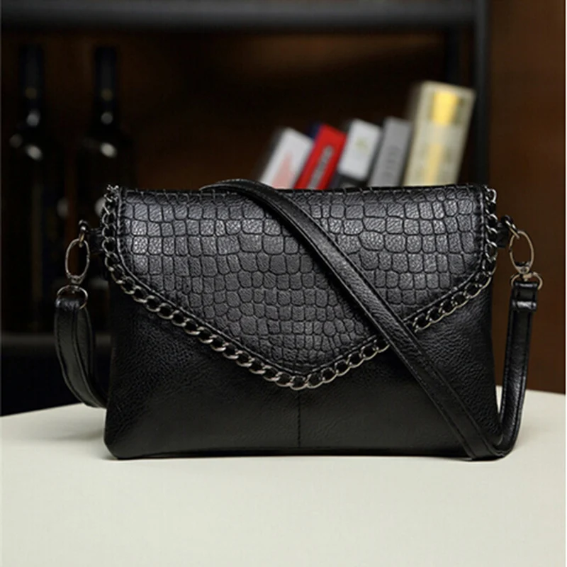 TMYOY PU Leather Bag Crocodile pattern vintage women messenger bag shoulder cross-body Clutches Bolsa VK027 | Багаж и сумки