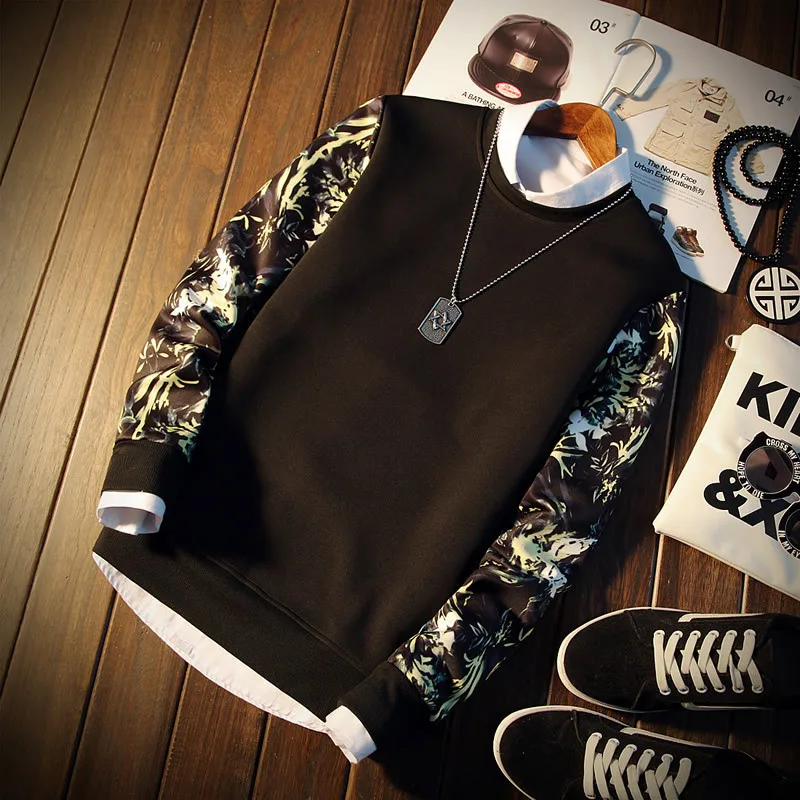 Новая модная толстовка с цветочным принтом мужская повседневная Толстовка s Moletom