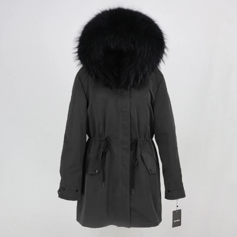Женская парка со съемной подкладкой длинная теплая непромокаемая куртка с