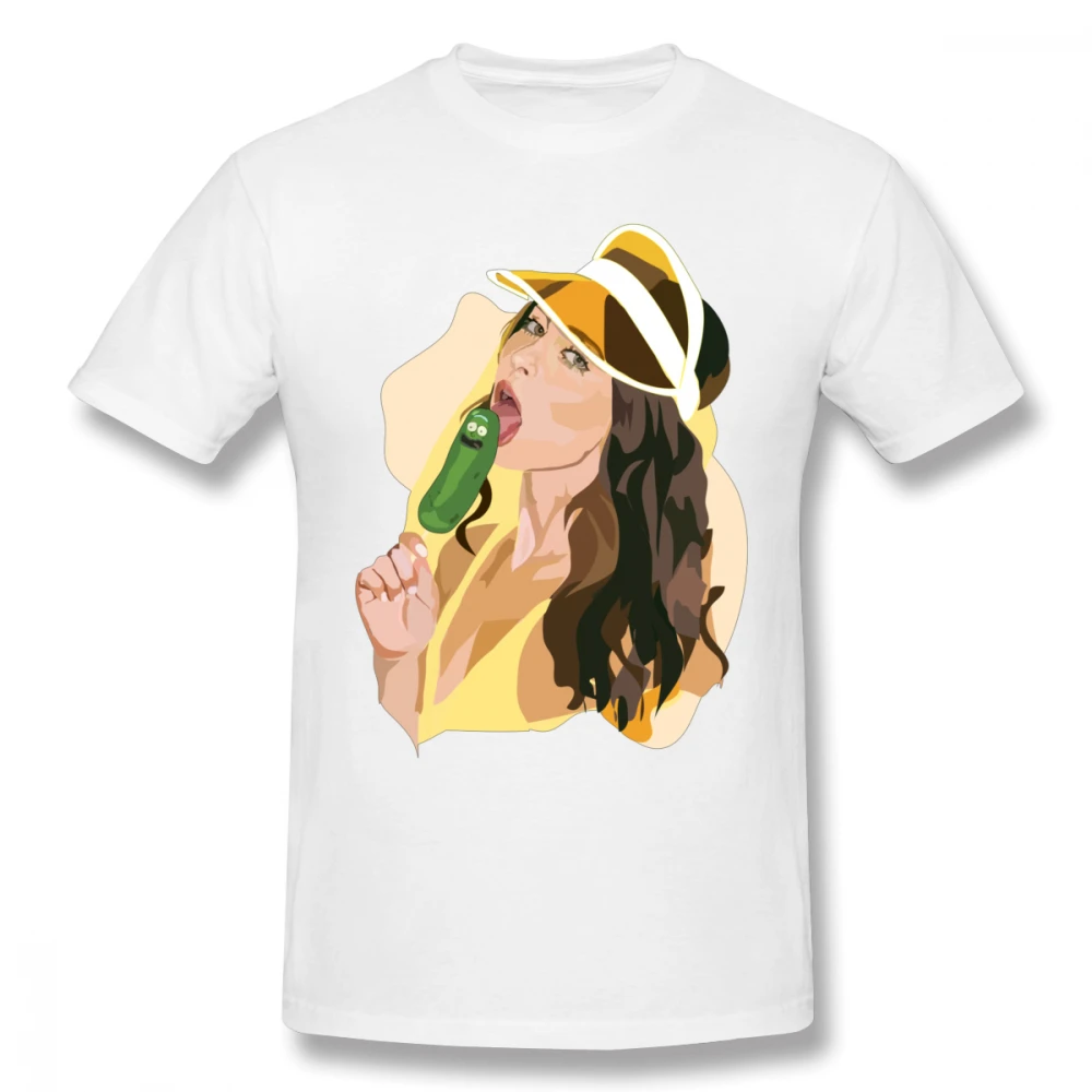 Riley Reid Funny Pickle футболка с надписью «Rick» для мужчин Повседневная футболка с круглым вырезом S-6XL размера плюс Homme - Цвет: Белый
