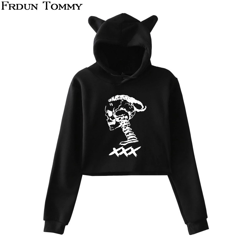 Frdun Tommy xxxtentacion толстовки с капюшоном сексуальная девушка кошачьи ушки Мода рэпер