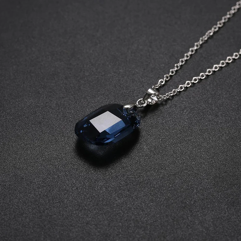 Перегородка Новые голубые кристаллы Swarovski набор украшений графическое ожерелье
