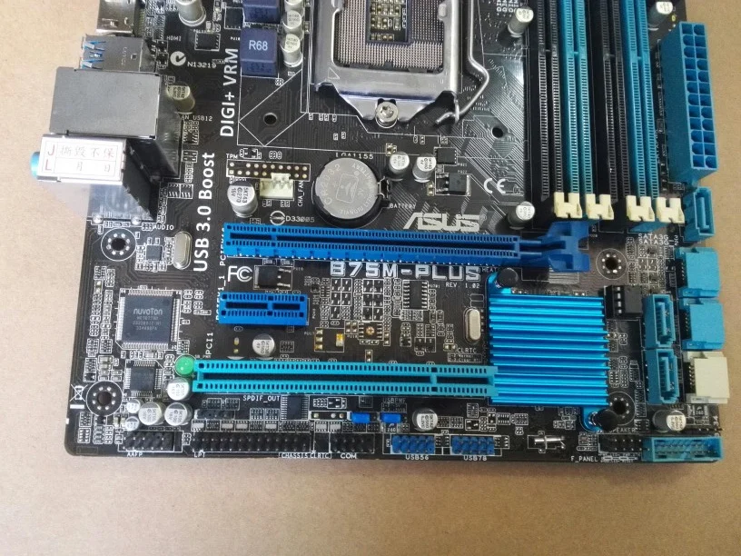 Б/у, Asus B75M-PLUS оригинальная б/у настольная Материнская плата Intel B75 Socket LGA 1155 i3 i5 i7 DDR3 32G SATA3 USB3.0