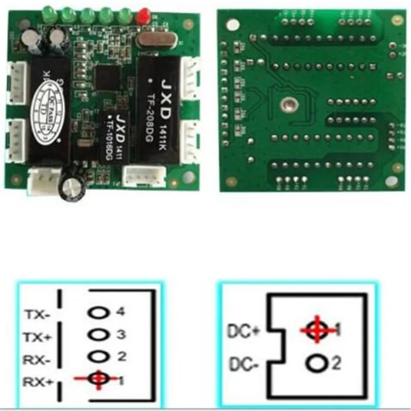 

OEM Fast switch Factory direct mini design ethernet switch circuit board for ethernet switch module 10/100mbps 5 port PCBA board