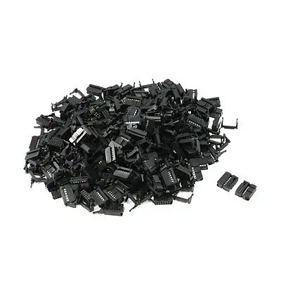 

FC-12P 2.2mm Pitch Position Flat Cable IDC Socket Connector Black 100 Pcs