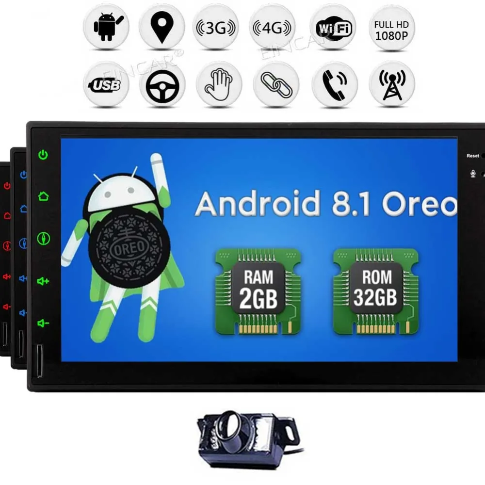 Двойной Din In Dash автомобильный Радио Видео плеер Bluetooth Wifi SWC зеркальная связь GPS
