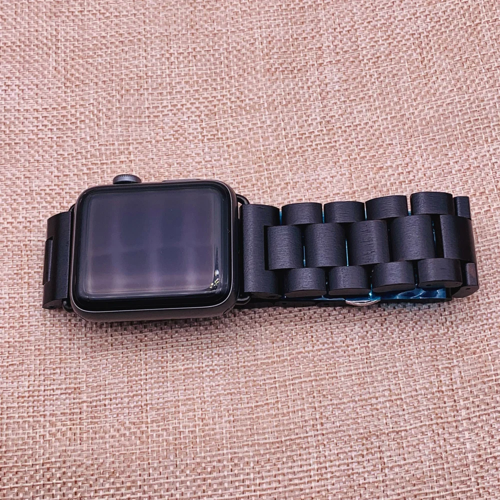 Ремешок WoseaFit для Apple Watch, ремешок из дерева, 38 мм, 40 мм, 42 мм, 44 мм, серия 1, 2, 3, 4, ремешок, Ретро стиль, ручной работы, бамбуковый деревянный браслет, браслет