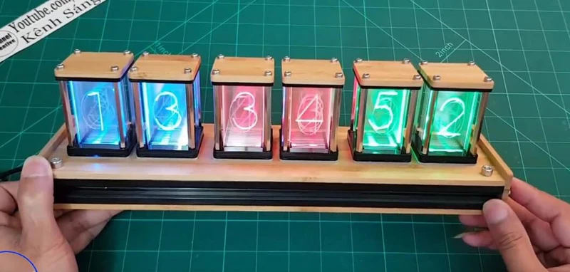 Elekstube 6 бит RGB светодиодный светящиеся цифровые часы Nixie трубка часы комплект DIY электронные настольные часы в стиле ретро секундомер 5 в Micro USB питание