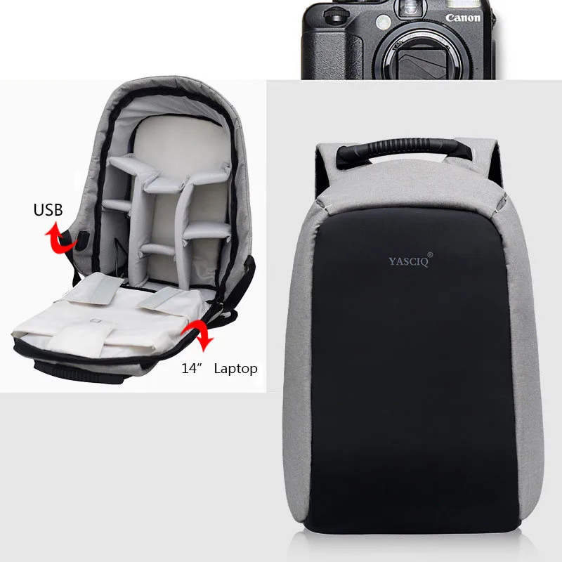 Водонепроницаемый DSLR Камера рюкзак подкладка объектив делитель цифровой сумка с