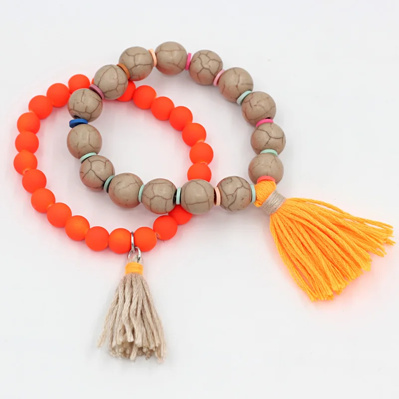 Женский браслет с бусинами VONNOR богемный подвеской кисточкой ювелирные