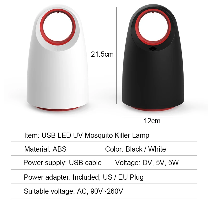 Светодиодная лампа-ловушка для комаров USB-лампа уничтожения насекомых Москитная