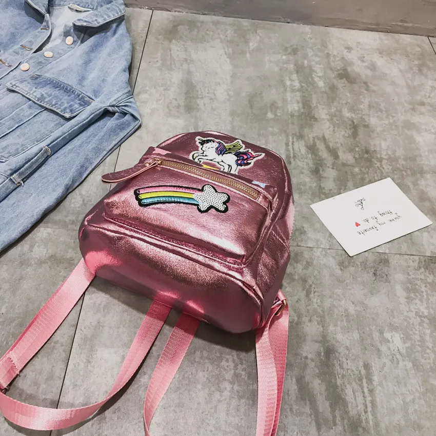 Kawaii милая розовая сумка с изображением единорога женские рюкзаки из искусственной кожи женские школьные сумки для подростков девочек рюкзак женский Mochila