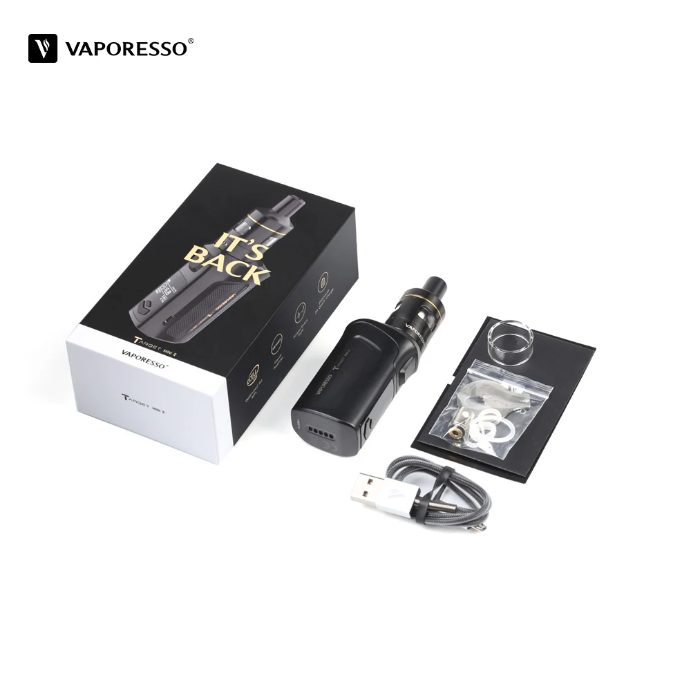 Оригинальный 40 Вт Vaporesso Target Mini Kit Электронная сигарета с 1400 мАч мод и 2 мл защитный