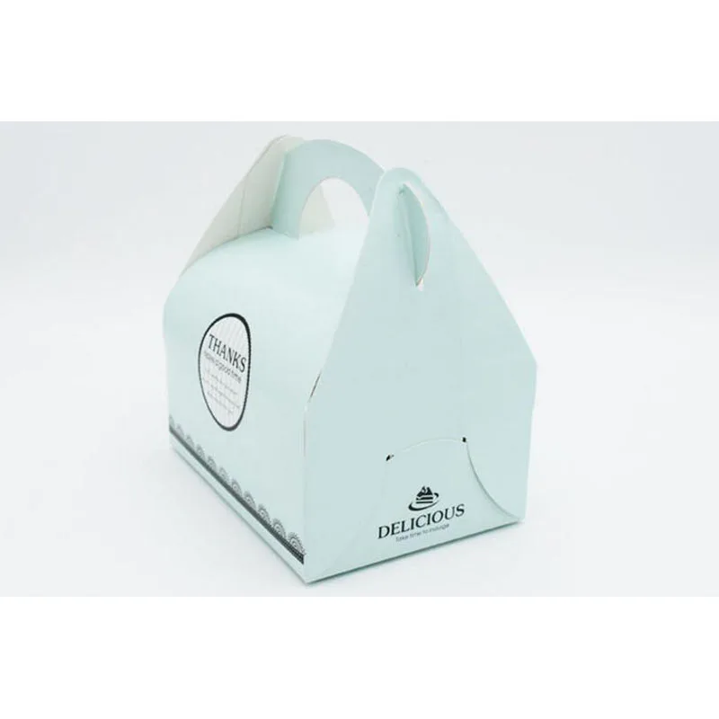 Подарочные бумажные коробки с ручкой для кексов и печенья 10 шт. | Дом сад