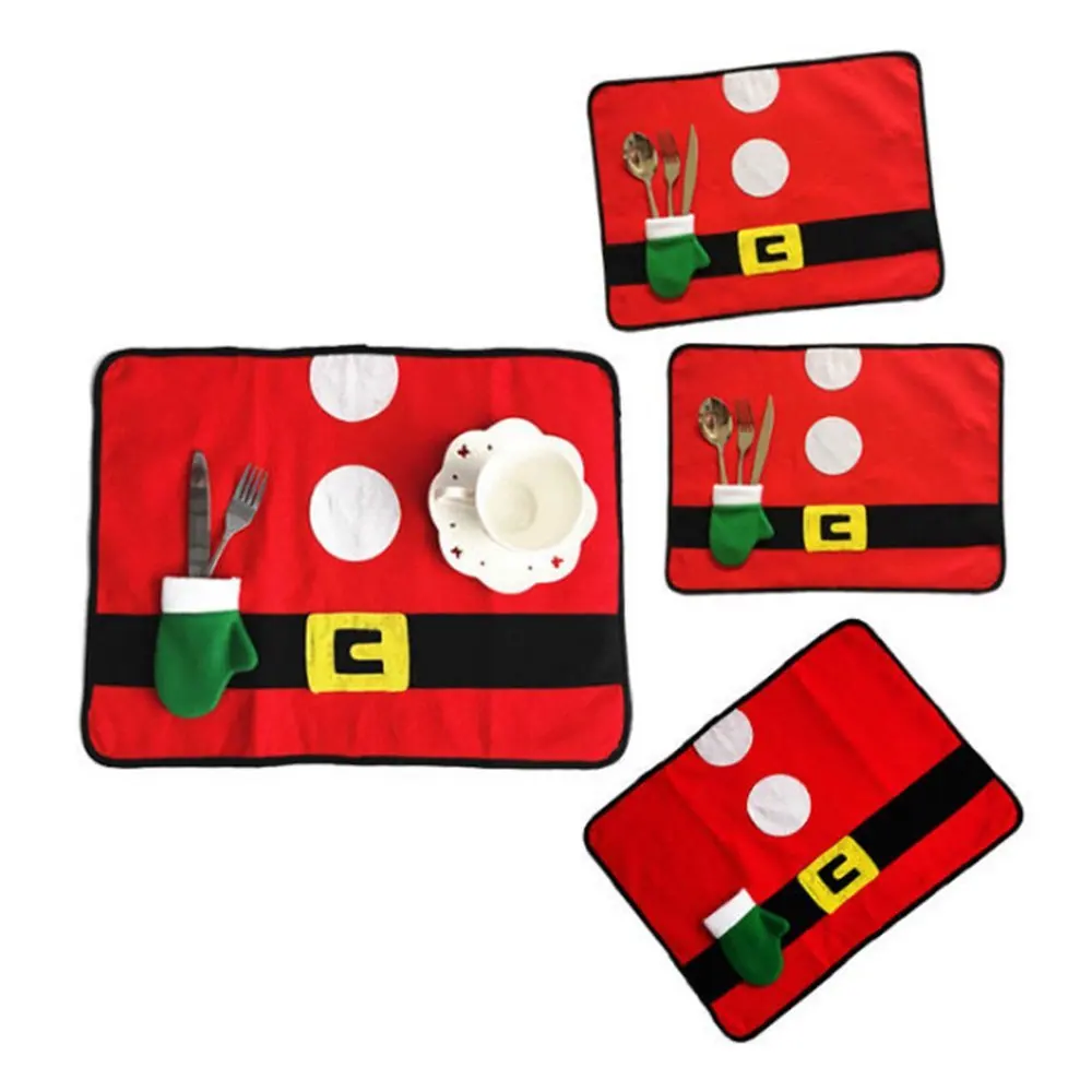 Рождественское украшение стола салфетка салфетки коврик Обложка для кухни