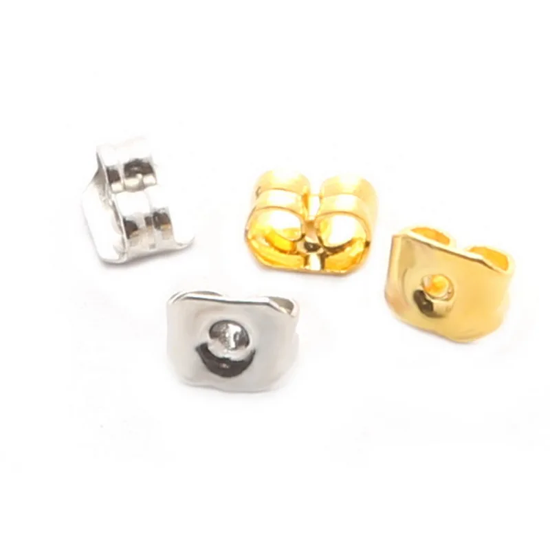 Застежки для сережек-гвоздиков позолоченные застежки-бабочки 200 шт. застежки