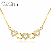 czcity high quality 925 sterling silver necklaces for women cute love heart pendant necklaces lovely fine jewelry gift