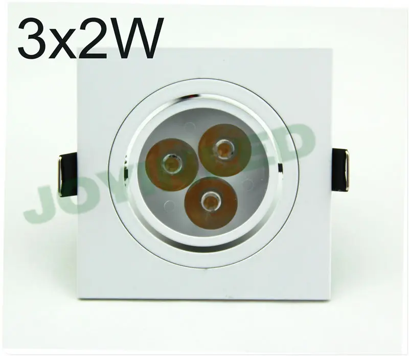 Бесплатная доставка 10 шт. Focos Led Empotrables En Techo 3X1W 6 Вт белый квадратный светодиодный
