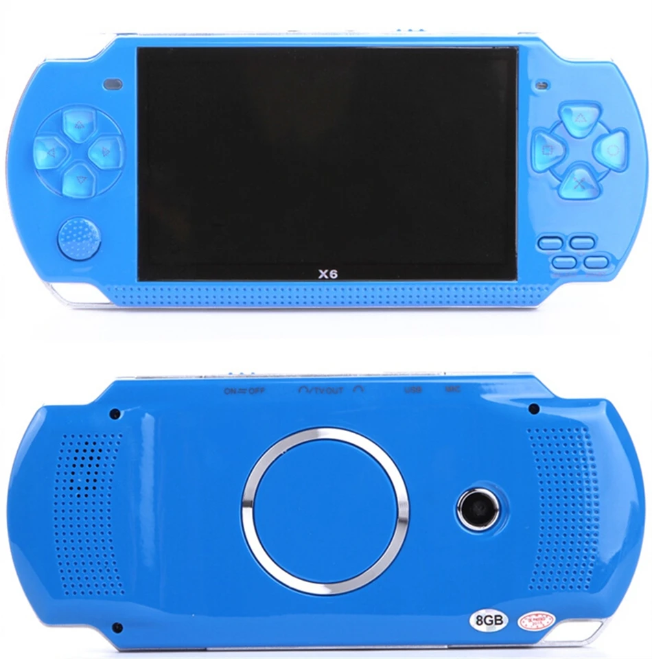 X6 Ручной игровой консоли 4 3 ''экран 8 ГБ для psp игры Встроенный 1000 + классические