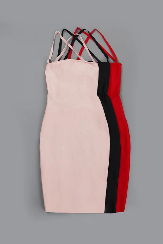 Специальное предложение 2019 новое облегающее Бандажное платье с лямкой на шее