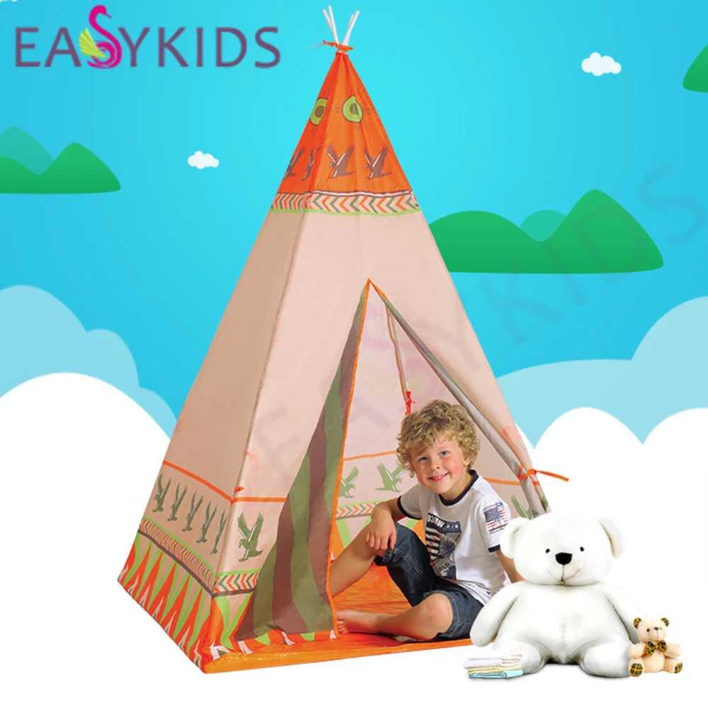 2 стильные горячие натуральные индийские узоры палатка для детей Teepees
