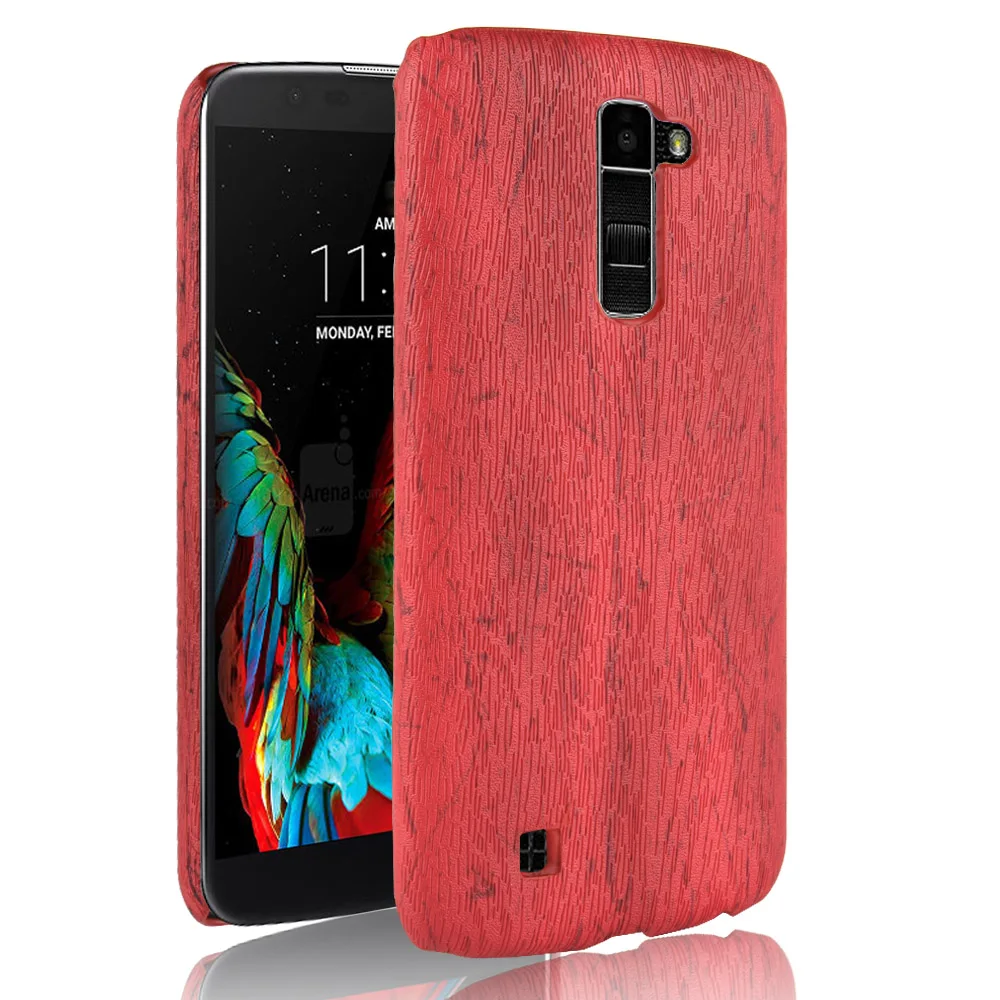 Кожаный Ретро Чехол Woodern Skin для LG K10 2016 противоударный жесткий чехол M2 K420N K430 K430ds