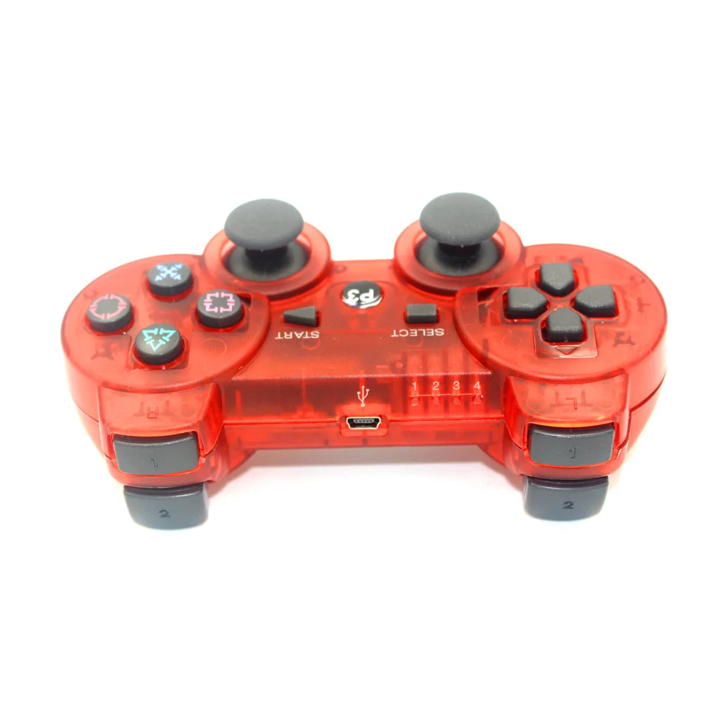 JIELI беспроводной Bluetooth прозрачный цветной контроллер для sony playstation Dualshock 3 PS3 контроллер вибрации геймпад